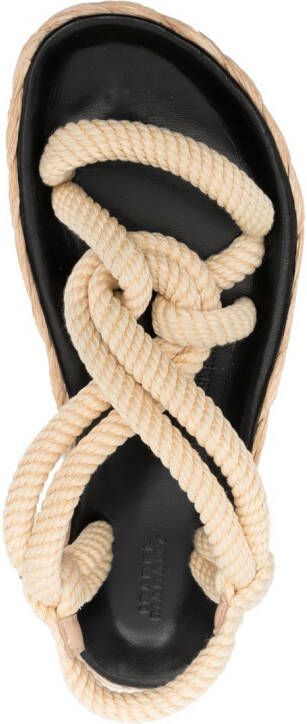 ISABEL MARANT Sandalen met plateauzool Beige