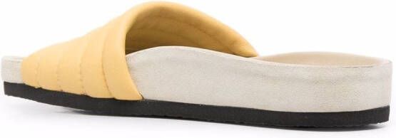 ISABEL MARANT Shellea gewatteerde slippers Geel