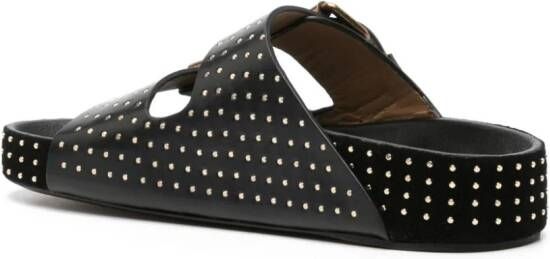 ISABEL MARANT Lennyo leren sandalen Zwart