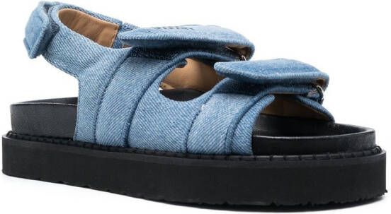 ISABEL MARANT Madee denim slingback sandalen Blauw