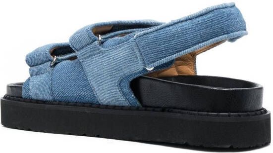 ISABEL MARANT Madee denim slingback sandalen Blauw