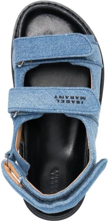 ISABEL MARANT Madee denim slingback sandalen Blauw