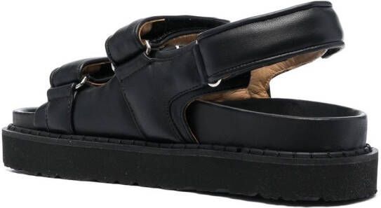 ISABEL MARANT Madee leren slingback sandalen Zwart