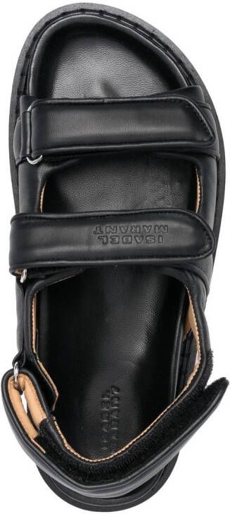 ISABEL MARANT Madee leren slingback sandalen Zwart