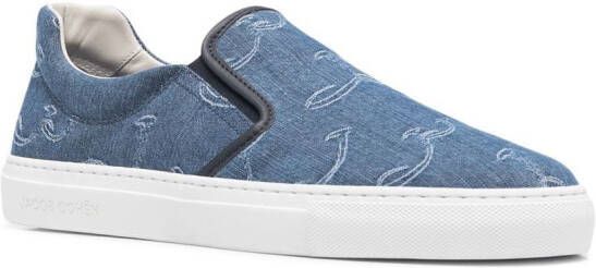 Jacob Cohën Sneakers met geborduurd logo Blauw