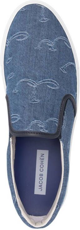 Jacob Cohën Sneakers met geborduurd logo Blauw