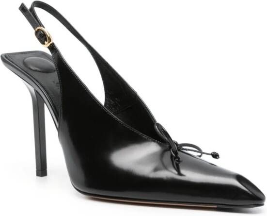 Jacquemus 100 mm Cubisto leren pumps Zwart