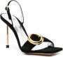 Jacquemus 105 mm Regalo fluwelen sandalen Zwart - Thumbnail 2
