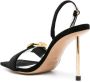 Jacquemus 105mm fluwelen sandalen Zwart - Thumbnail 3