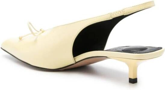 Jacquemus Cubisto 40 mm leren pumps Geel