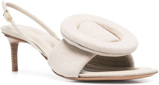 Jacquemus Cuscinu slingback sandalen Beige