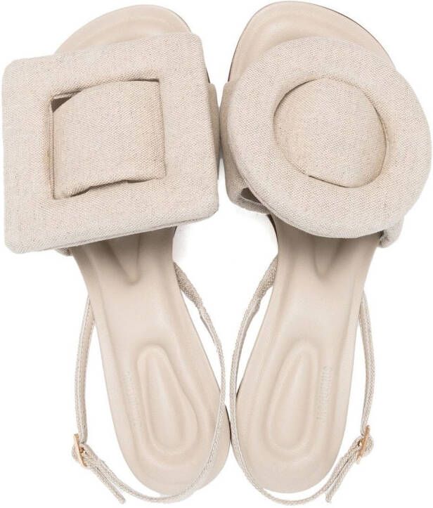 Jacquemus Cuscinu slingback sandalen Beige