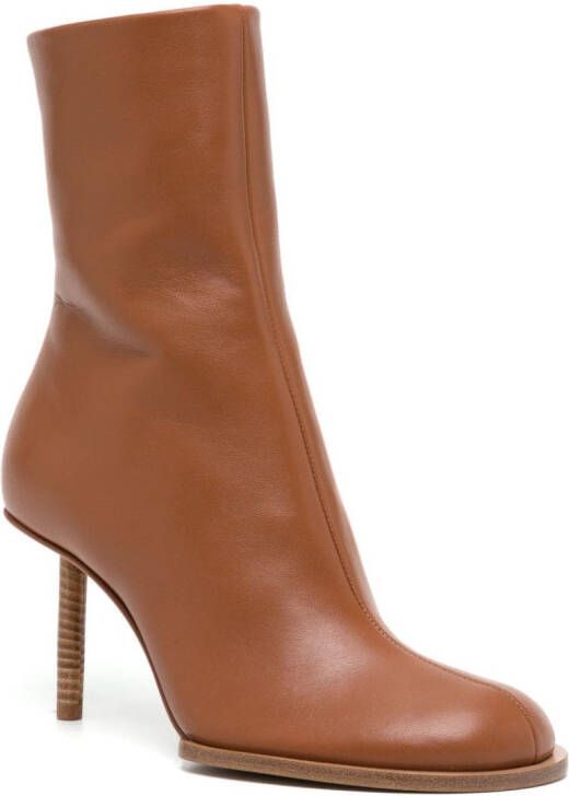 Jacquemus Les Bottines Rond Carré laarzen Bruin