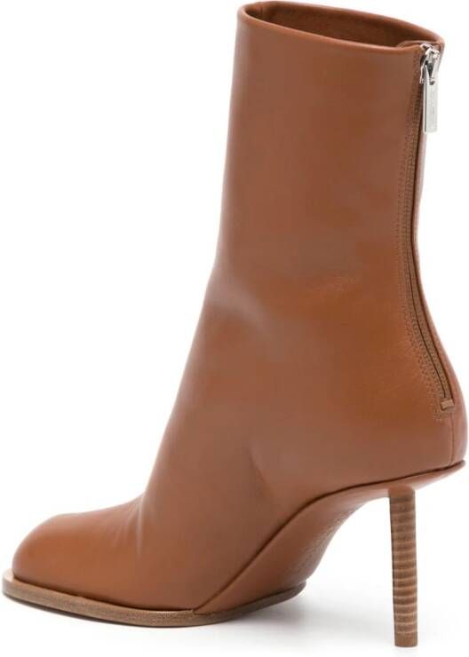 Jacquemus Les Bottines Rond Carré laarzen Bruin