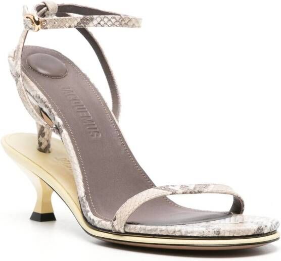 Jacquemus 120 mm Les Doubles sandalen Beige