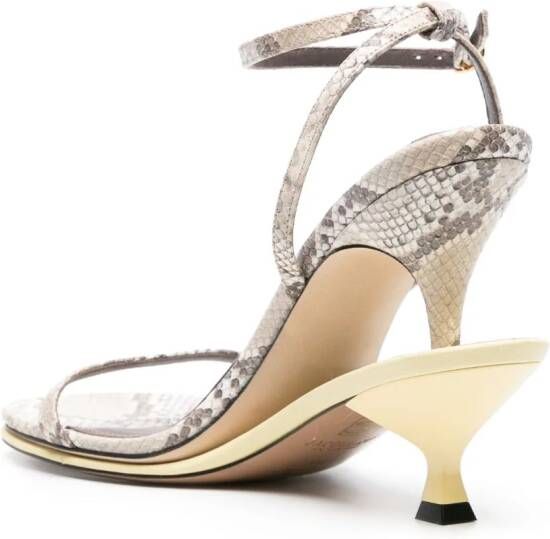 Jacquemus 120 mm Les Doubles sandalen Beige