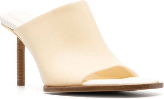 Jacquemus Les Mules Rond Carré leren muiltjes Beige