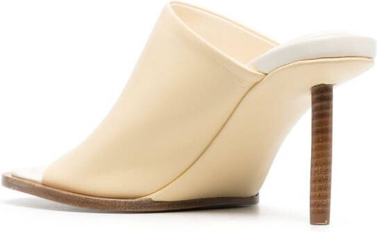 Jacquemus Les Mules Rond Carré leren muiltjes Beige