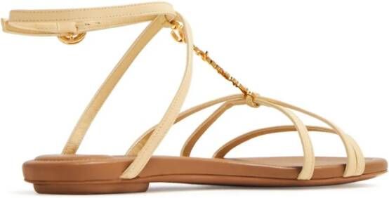 Jacquemus Les sandales Pralu leren sandalen Beige