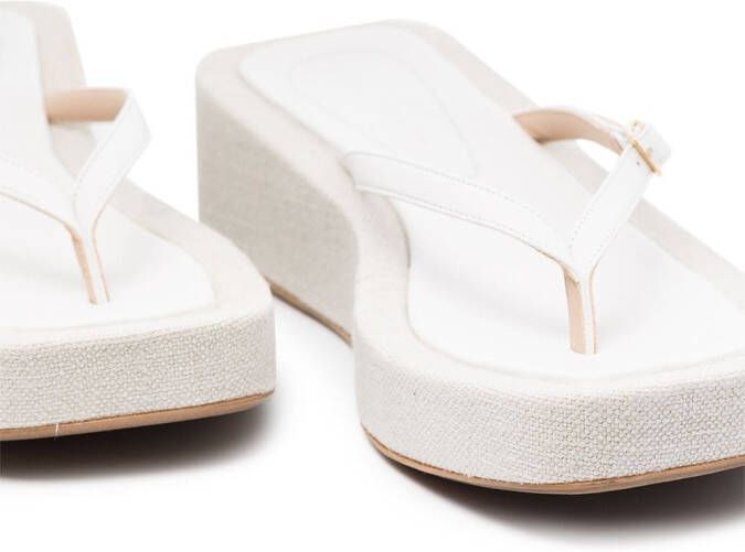 Jacquemus Les Tatanes sandalen met plateauzool Wit