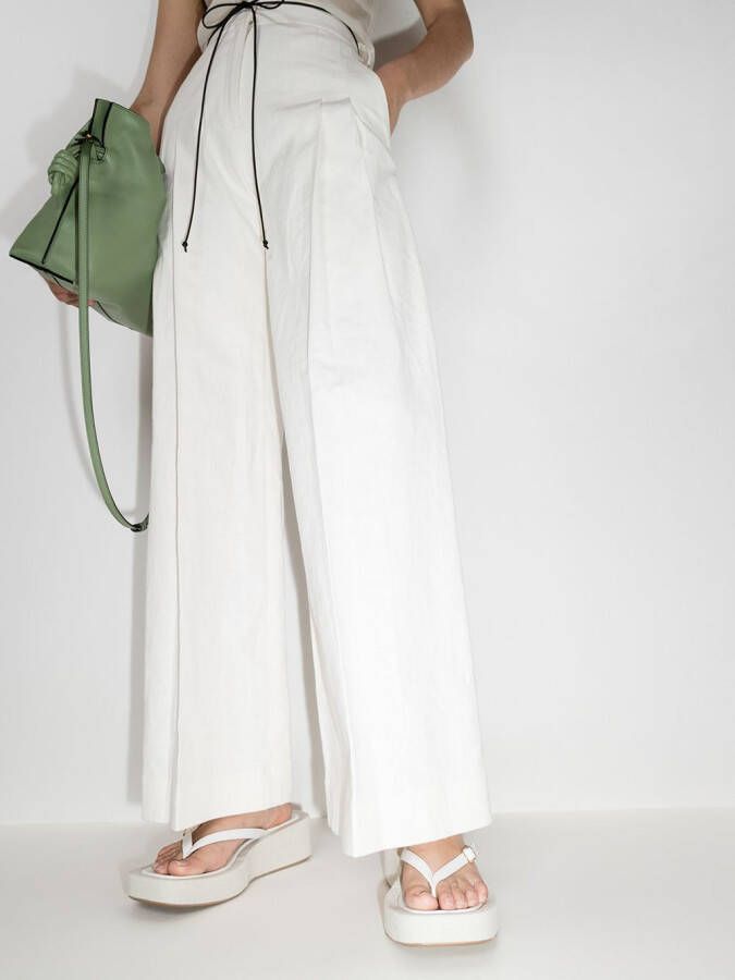 Jacquemus Les Tatanes sandalen met plateauzool Wit