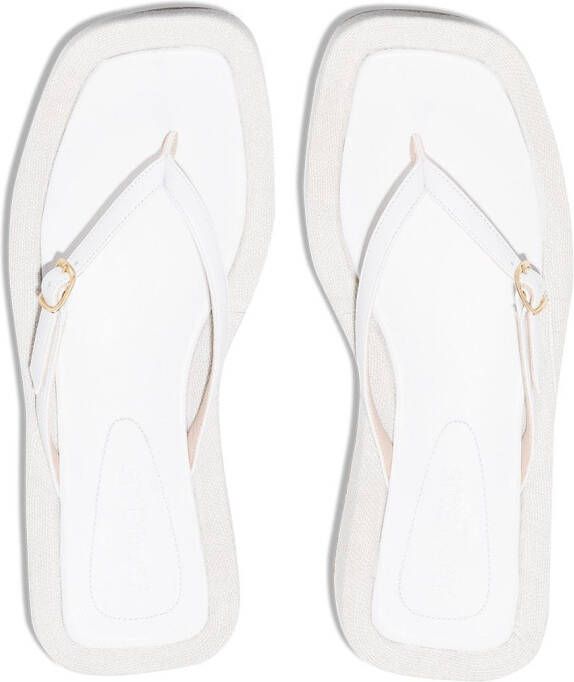 Jacquemus Les Tatanes sandalen met plateauzool Wit