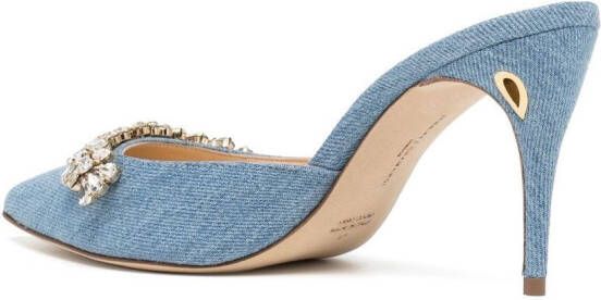 Jennifer Chamandi Crown Jewel muiltjes Blauw