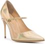 Jennifer Chamandi Lorenzo leren pumps Goud - Thumbnail 2