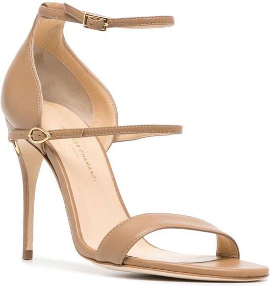 Jennifer Chamandi Rolando leren sandalen Beige