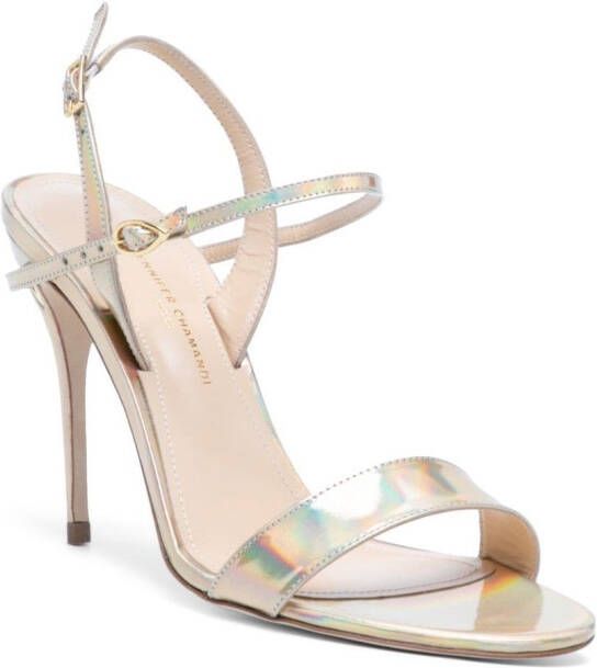 Jennifer Chamandi Tommaso leren sandalen Goud