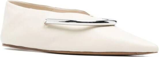 Jil Sander Ballerina's met plakkaat Beige