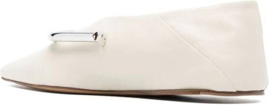 Jil Sander Ballerina's met plakkaat Beige