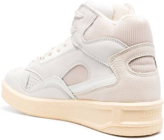 Jil Sander Basket leren sneakers Beige