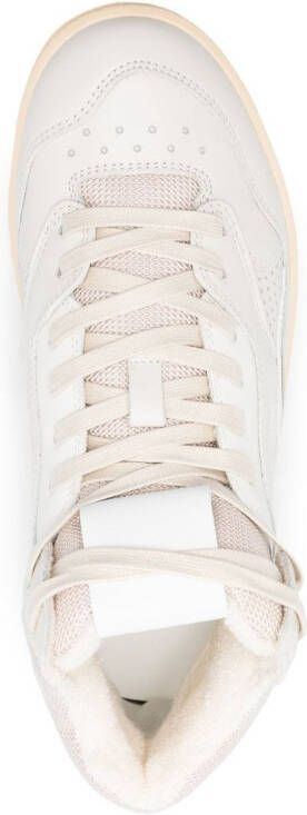 Jil Sander Basket leren sneakers Beige