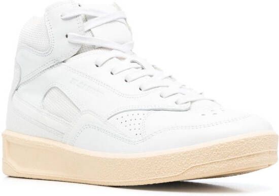 Jil Sander Basket leren sneakers Wit