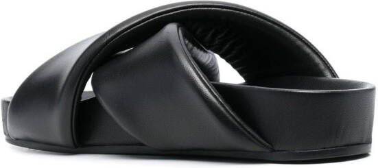 Jil Sander Slippers met gekruiste bandjes Zwart