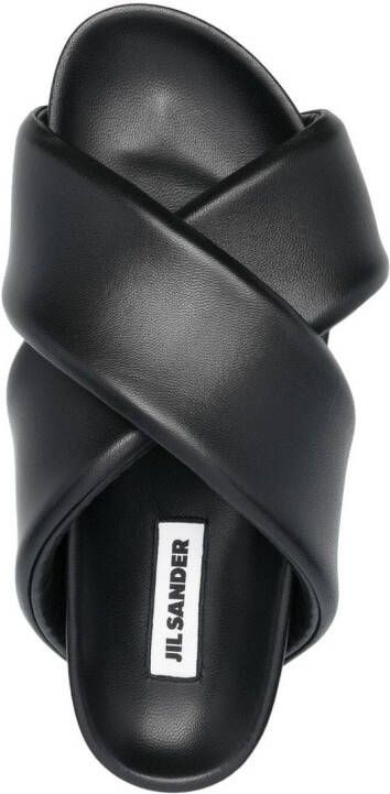 Jil Sander Slippers met gekruiste bandjes Zwart