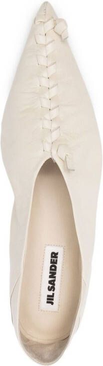 Jil Sander Geknoopte ballerina's Beige