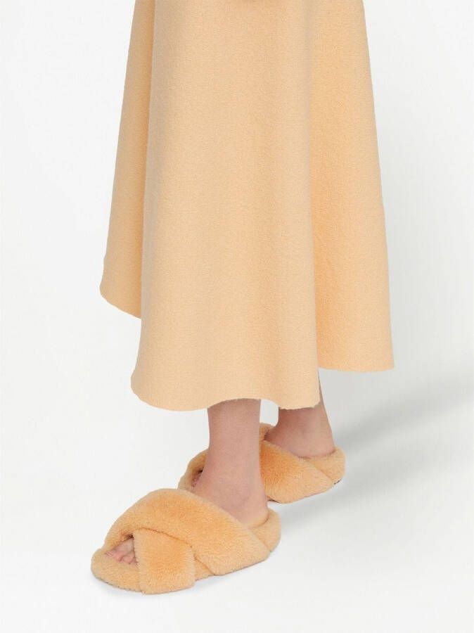 Jil Sander Lammy slippers Beige