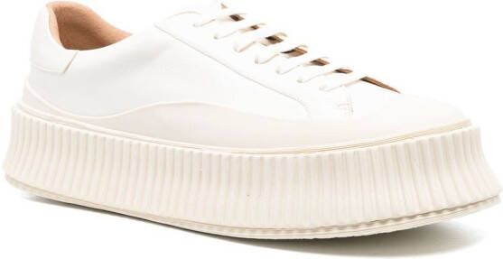 Jil Sander Leren sneakers Wit