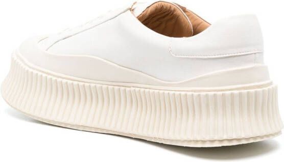 Jil Sander Leren sneakers Wit