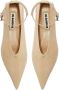 Jil Sander Leren ballerina's Beige - Thumbnail 3