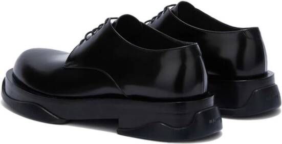 Jil Sander Leren derby schoenen Zwart