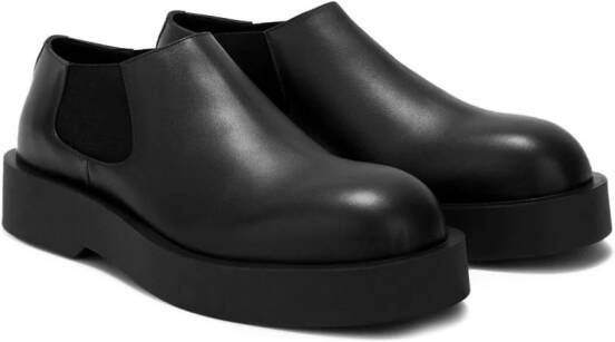 Jil Sander Leren loafers Zwart