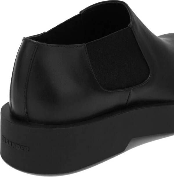 Jil Sander Leren loafers Zwart