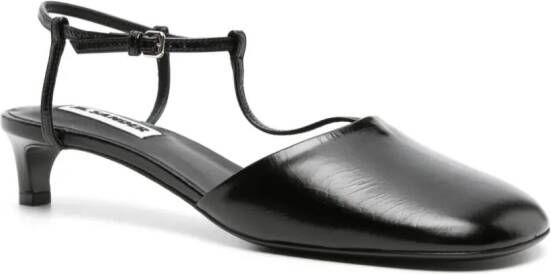 Jil Sander Leren pumps Zwart