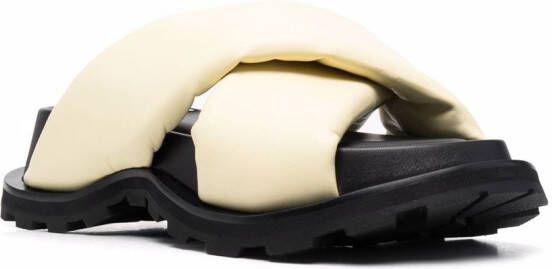 Jil Sander Leren sandalen Geel