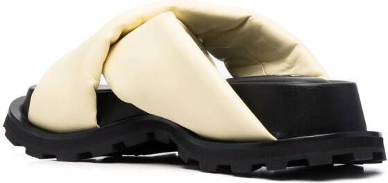 Jil Sander Leren sandalen Geel