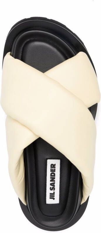 Jil Sander Leren sandalen Geel