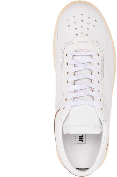 Jil Sander Leren sneakers Wit